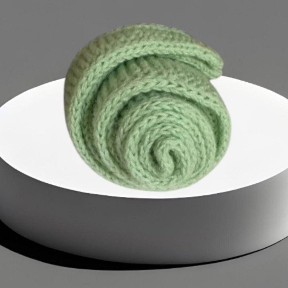 Handmade Knitted Mini Scarf Mint Green Neck Warmer